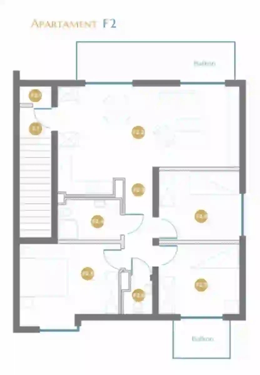 Apartament F2 Piętro